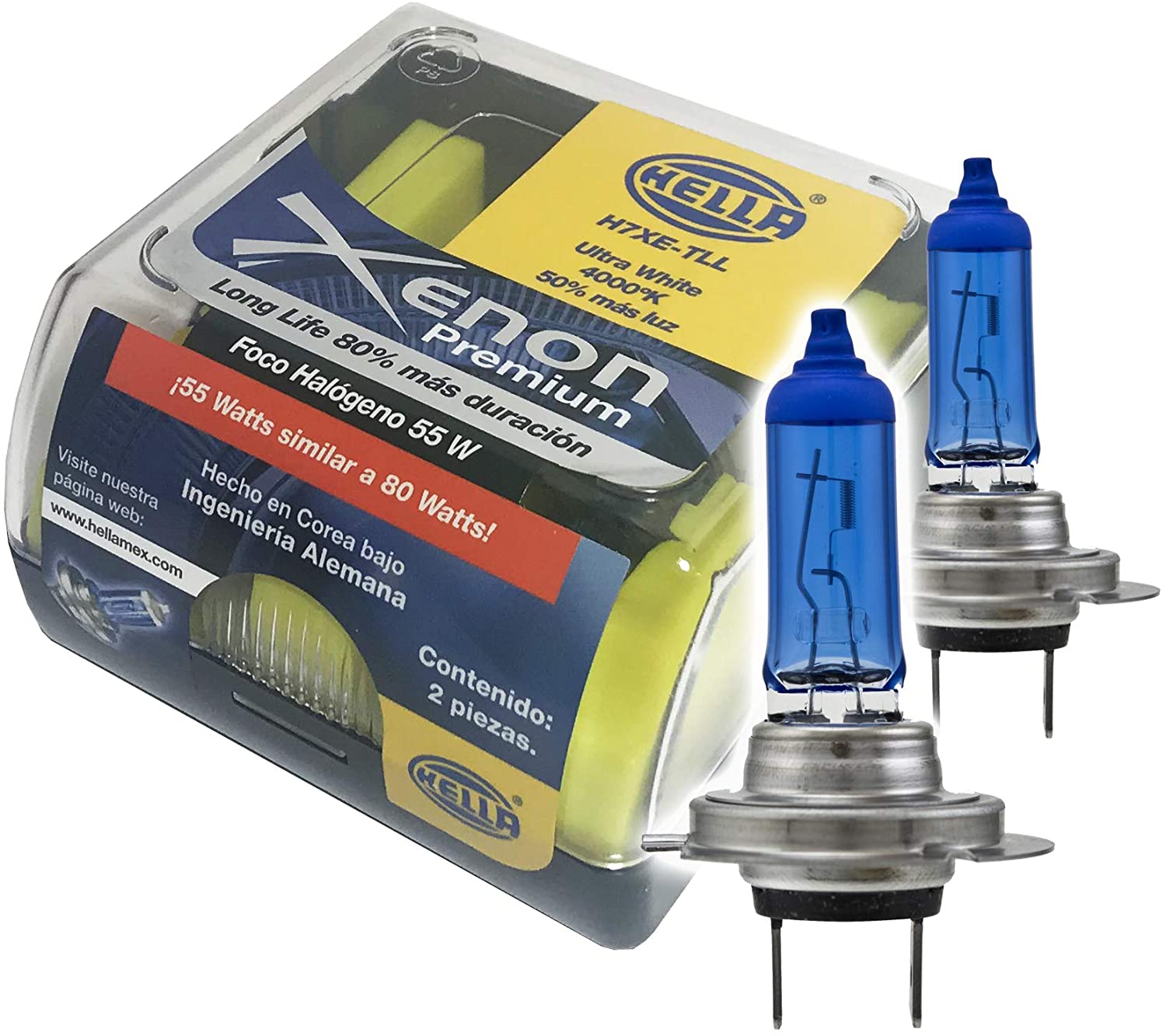 JGO.FOCO H7 PREMIUN AZUL OSCURO 12V 55W +50%